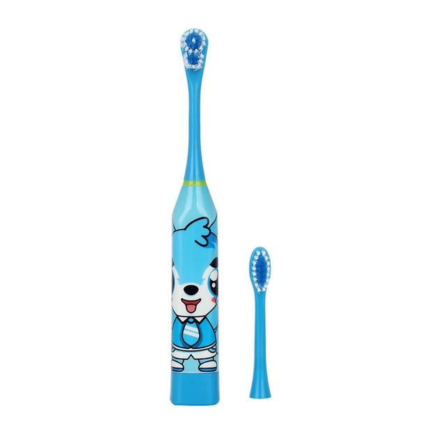 Kids Dental Oral Care Electric Toothbrush Ultrasonic Waterproof 2 Brush Heads